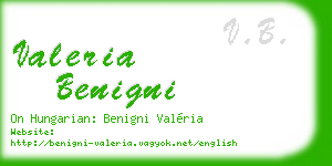 valeria benigni business card